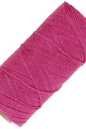 Promo Stagionale Bobine de fil ciré Linhasita pour micro macramé 1 mm - Rose Vif (1435) x168m