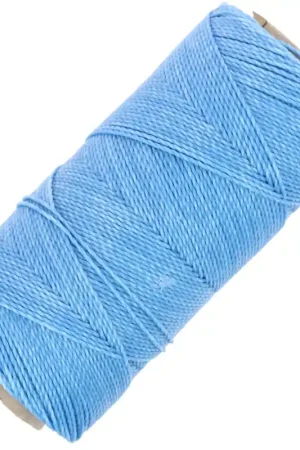 Occasione Bobine de fil ciré Linhasita pour micro macramé 1 mm - Bleu maya (1443) x168m