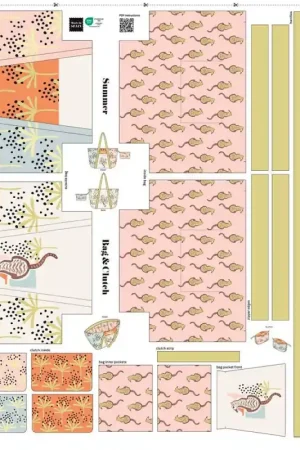 Pannello di Tessuto Canvas Slim Katia - Summer Bag  Clutch Affare