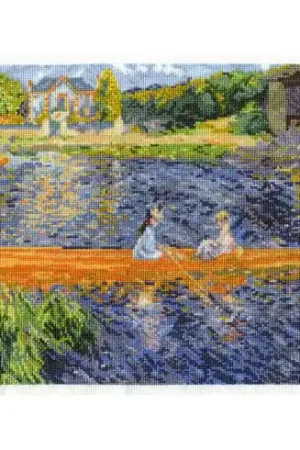 kit ricamo a punto croce - La yole di Renoir - DMC Quantità Limitata