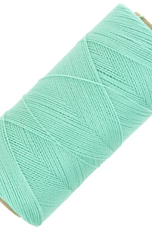 Spedizione Espresso Bobine de fil ciré Linhasita pour micro macramé 0.5 mm - Mint Green (1444) x335m