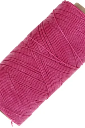 Reso Gratuito Bobine de fil ciré Linhasita pour micro macramé 0.75 mm - Rose Vif (1435) x228m