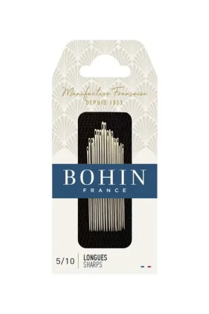 Bohin, Aghi Longues Lunghi con Punta Sottile A1F per Cucito a Mano n5/10 - 20pz Esclusivo