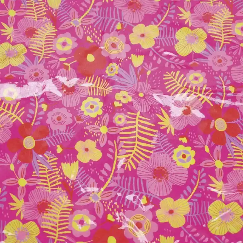 Reso Gratuito Tessuto in Cotone Plastificato Katia - Tropical Fuchsia