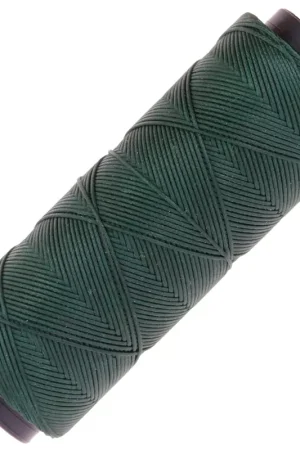 Fil plat en polyester ciré Slam Cord pour micro macramé 0.6 mm - Vert foncé x100m Vendita Finale
