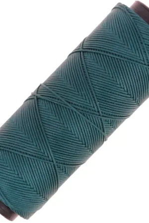 Prezzo Scontato Fil plat en polyester ciré Slam Cord pour micro macramé 0.8 mm - Vert canard x100m