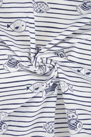 Prezzo Ridotto Tessuto Jersey Katia - Nautic Deep Sea