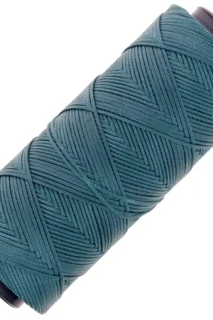 Fil plat en polyester ciré - Slam Cord pour micro macramé 1 mm - Vert canard x100m Offerta Del Giorno