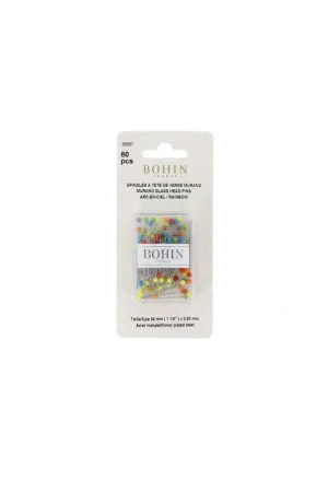 Bohin, Spilli Vetro di Murano, Colore Arcobaleno - 80pz Miglior Prezzo