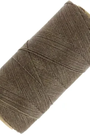 Promozione Esclusiva Bobine de fil ciré Linhasita pour micro macramé 0.75 mm - Brun Sépia (389) x228m