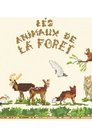 kit ricamo a punto croce - Gli animali della foresta - La planète mauve A Buon Prezzo