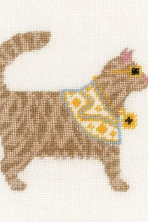 Prezzo Basso kit ricamo a punto croce - Gatto rock - Lanarte