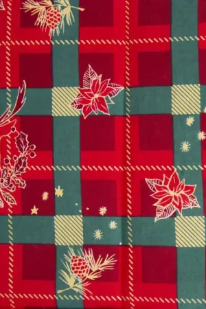 Super Prezzo Tessuto Popeline Katia - Xmas Reindeer Squares