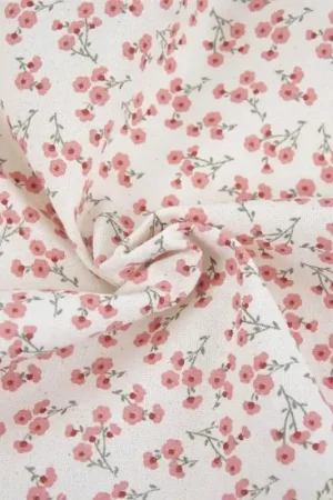 Tessuto Recycled Canvas Print Katia - Spring Flowers Quantità Limitata