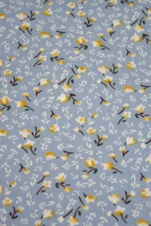 Nuova Collezione Tessuto in Viscosa Print - Azalea Blue