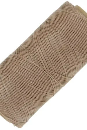 Novità Bobine de fil ciré Linhasita pour micro macramé 0.5 mm - Cappuccino (65) x335m