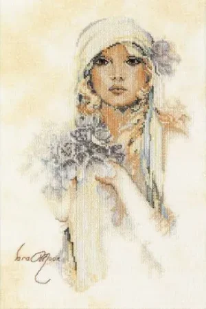 Saldi kit ricamo a punto croce - Sara moon romantica - Lanarte