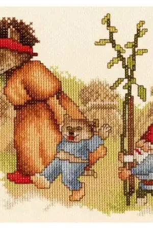 Quantità Limitata kit ricamo a punto croce - Giovane albero - Lanarte