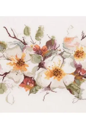 kit ricamo a punto croce - Clematide - Lanarte Quantità Limitata