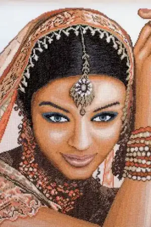 kit ricamo a punto croce - Modella indiana - Aïda - Lanarte Più Venduto