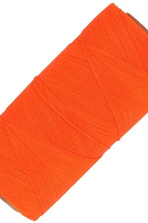 Bobine de fil ciré Linhasita pour micro macramé 0.35 mm - Fluo Orange (393) x448m Di Tendenza