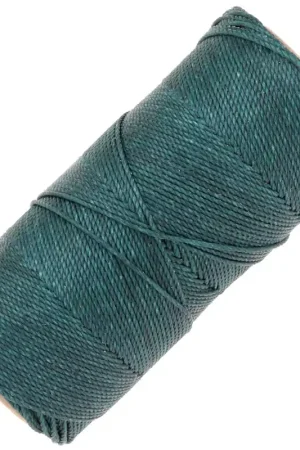 Professionale Bobine de fil ciré Linhasita pour micro macramé 1.5 mm - Emeraude (386) x116m