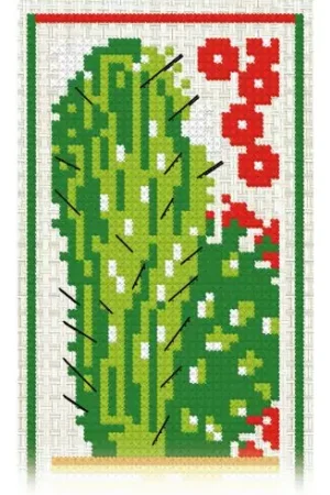 kit ricamo a punto croce - Cactus - Luc Créations Prezzo Basso