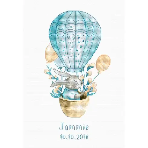 kit ricamo a punto croce - Coniglio in mongolfiera - Luca-S Compra Oggi Stesso