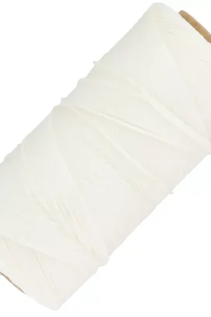 Bobine de fil ciré Linhasita pour micro macramé 1.5 mm - Blanc (BCO ALV) x116m Reso Gratuito