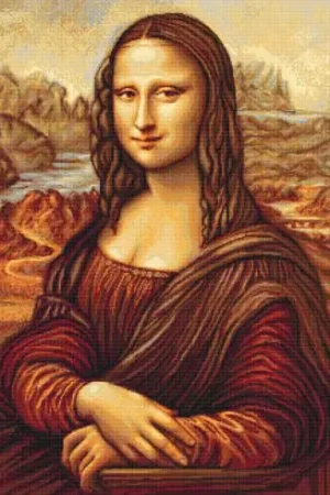 Solo Oggi kit ricamo a punto croce - Mona Lisa dopo Leonardo da Vinci - Luca-S