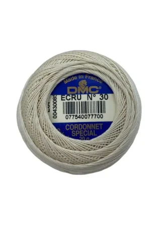 DMC Uncinetto Filo Cordonet Special Ecrù Articolo 151 N° 30 Gomitolo 20 Grammi Promo Stagionale