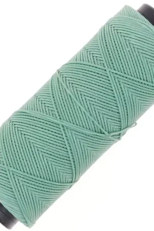 Occasione Imperdibile Fil plat en polyester ciré  Slam Cord pour micro macramé 0.8 mm Vert mousse x100m