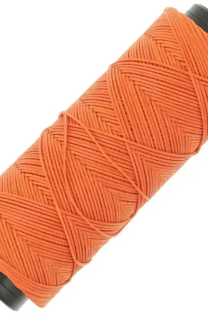 Fil plat en polyester ciré  Slam Cord pour micro macramé 0.8 mm - Orange x100m Ultimissimo Modello