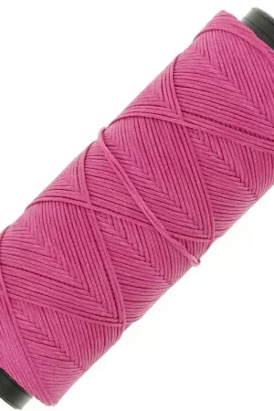 Economico Fil plat en polyester ciré  Slam Cord pour micro macramé 0.8 mm - Fuchsia x100m