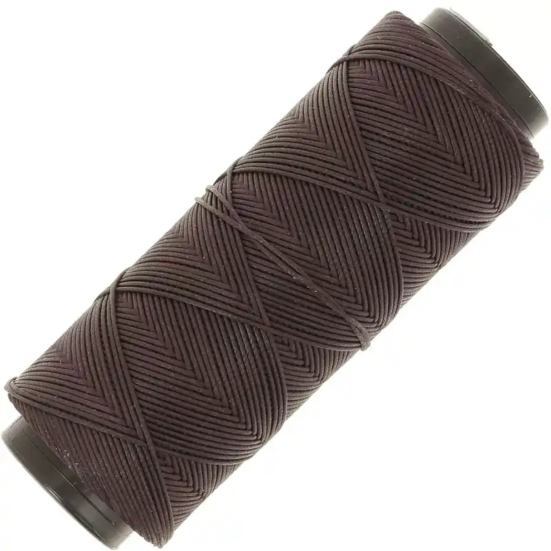 Fil plat en polyester ciré Slam Cord pour micro macramé 0.8 mm - Bordeaux x100m Occasione
