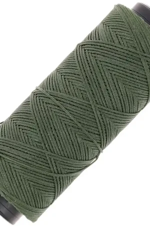 Ordina Subito Fil plat en polyester ciré  Slam Cord pour micro macramé 0.8 mm - Kaki x100m