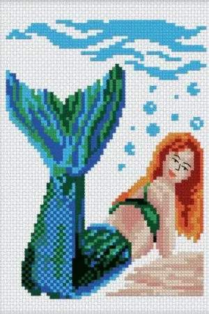 Vendita Finale kit ricamo a punto croce - Sirena - Luc Créations