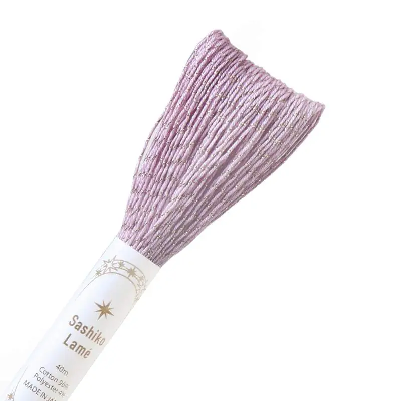 Offerta Del Giorno Filo per Sashiko Lamé 40m, Lilla e Oro