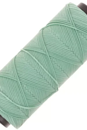Scelto Dai Clienti Fil plat en polyester ciré  Slam Cord pour micro macramé 1 mm - Vert mousse x100m