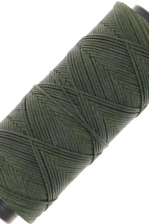 A Buon Prezzo Fil plat en polyester ciré  Slam Cord pour micro macramé 1 mm - Kaki x100m