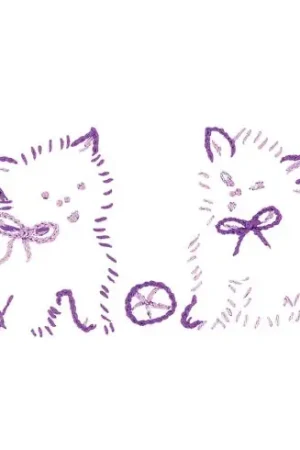 Kit di punti da ricamo - Due gatti - Luc Créations Saldi