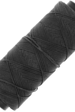 Fil plat en polyester ciré  Slam Cord pour micro macramé 1 mm - Gris foncé x100m Non Perdere
