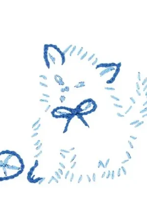 Kit di punti da ricamo - Gatto blu - Luc Créations Ultimissimo Modello