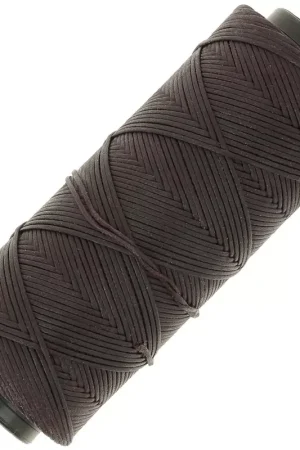 Ultima Occasione Fil plat en polyester ciré  Slam Cord pour micro macramé 1 mm - Bordeaux x100m