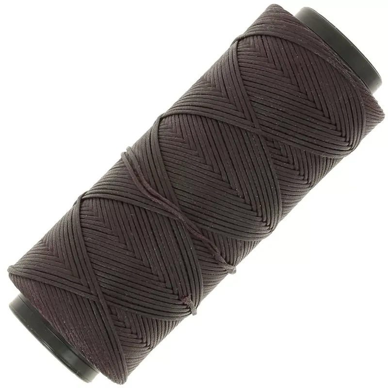 Ultima Occasione Fil plat en polyester ciré Slam Cord pour micro macramé 1 mm - Bordeaux x100m