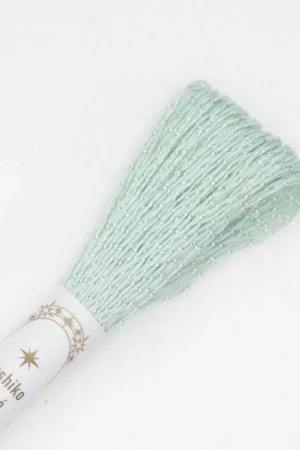 Filo per Sashiko Lamé 40m, Verde Acqua e Argento Scelto Dai Clienti