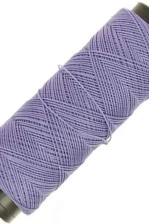 Novità Fil plat en polyester ciré  Slam Cord pour micro macramé 0.6 mm - Amethyst x100m