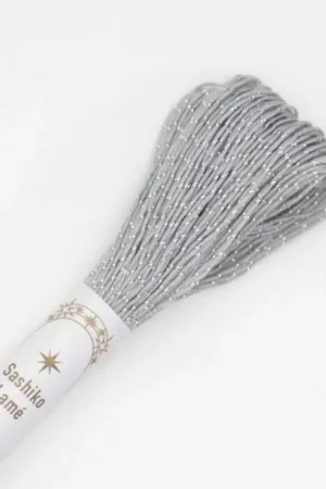 Di Tendenza Filo per Sashiko Lamé 40m, Grigio e Argento