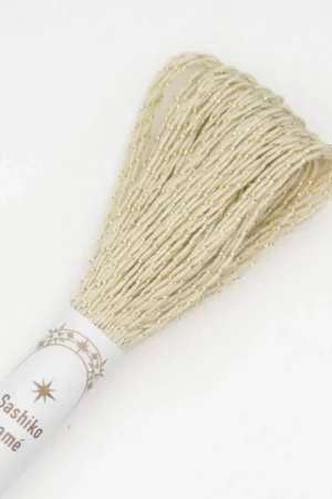 Filo per Sashiko Lamé 40m, Crema e Argento Prezzo Scontato
