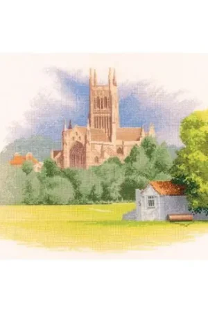 Spedizione Gratuita kit ricamo a punto croce - Cattedrale di Worcester - Héritage